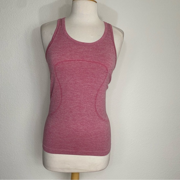 Lululemon Pink Sparkle Swiftly Tech Racerback Tank Top Size 6 Workout Running - Picture 1 of 15